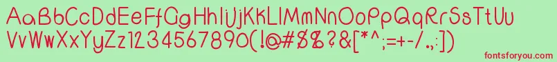 Wscallme Font – Red Fonts on Green Background