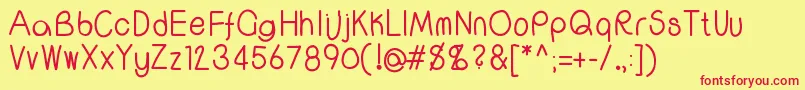 Wscallme Font – Red Fonts on Yellow Background