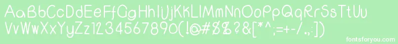 Wscallme Font – White Fonts on Green Background