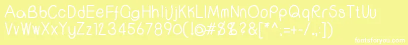 Wscallme Font – White Fonts on Yellow Background