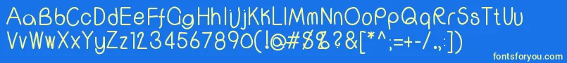 Wscallme Font – Yellow Fonts on Blue Background