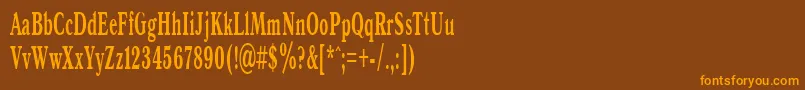 Antiqua50b Font – Orange Fonts on Brown Background