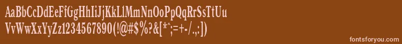 Antiqua50b-Schriftart – Rosa Schriften auf braunem Hintergrund