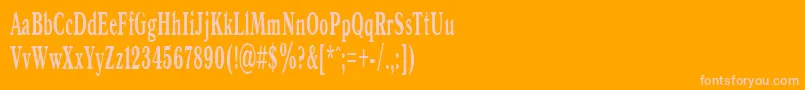 Czcionka Antiqua50b – różowe czcionki na pomarańczowym tle