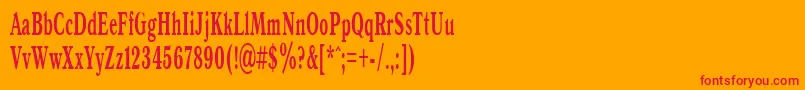 Antiqua50b Font – Red Fonts on Orange Background