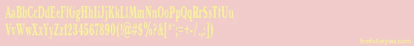 fuente Antiqua50b – Fuentes Amarillas Sobre Fondo Rosa