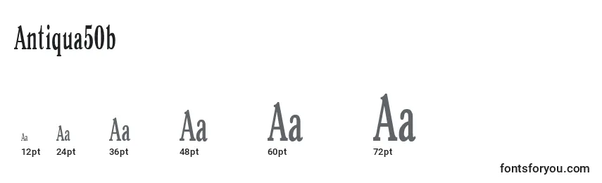 Размеры шрифта Antiqua50b