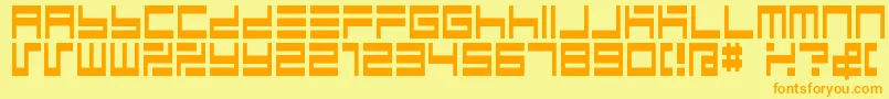En savoir plus sur la police BmMazeA9 Police BmMazeA9 – polices orange sur fond jaune
