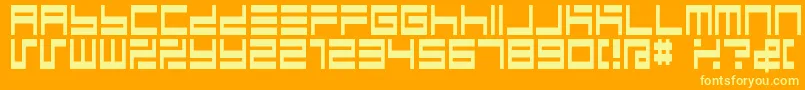 Police BmMazeA9 – polices jaunes sur fond orange
