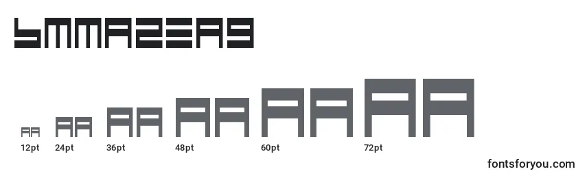 BmMazeA9 Font Sizes