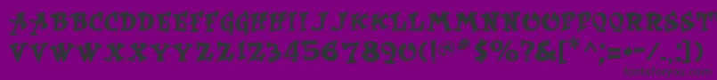 Czcionka Rockart – czarne czcionki na fioletowym tle