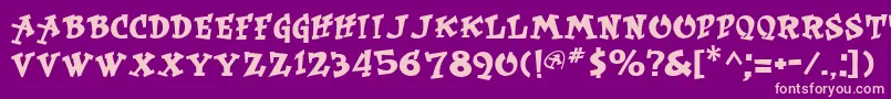 Rockart Font – Pink Fonts on Purple Background