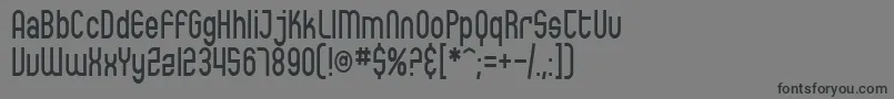 フォントSfEccentricOpusCondensed – 黒い文字の灰色の背景