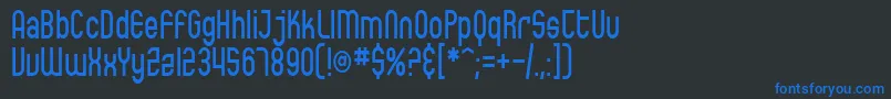 フォントSfEccentricOpusCondensed – 黒い背景に青い文字