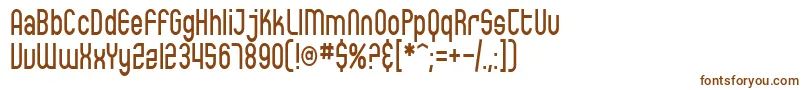 SfEccentricOpusCondensed-fontti – ruskeat fontit valkoisella taustalla