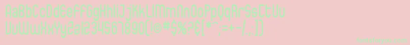 SfEccentricOpusCondensed Font – Green Fonts on Pink Background