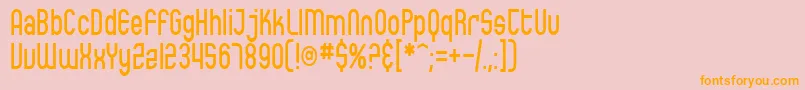 SfEccentricOpusCondensed Font – Orange Fonts on Pink Background