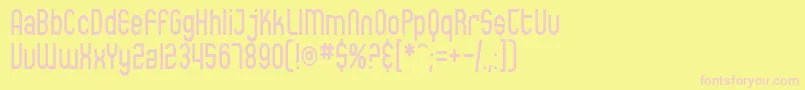 Fonte SfEccentricOpusCondensed – fontes rosa em um fundo amarelo