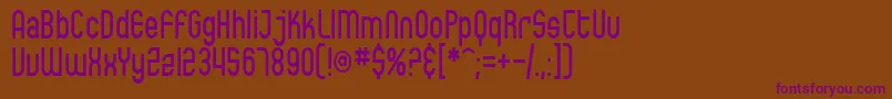 Шрифт SfEccentricOpusCondensed – фиолетовые шрифты на коричневом фоне