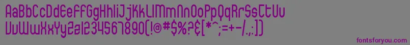 フォントSfEccentricOpusCondensed – 紫色のフォント、灰色の背景