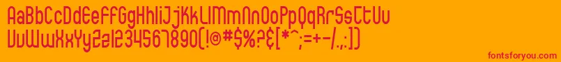 SfEccentricOpusCondensed Font – Red Fonts on Orange Background