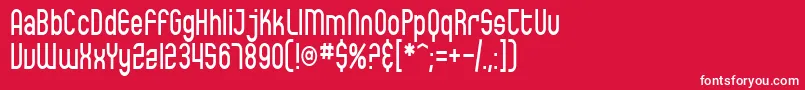 フォントSfEccentricOpusCondensed – 赤い背景に白い文字