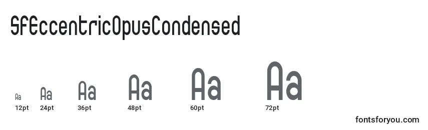 Größen der Schriftart SfEccentricOpusCondensed