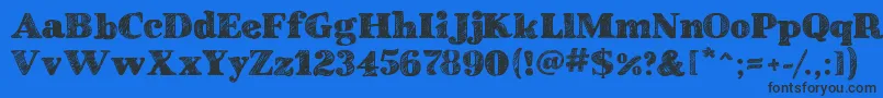 SchoolBookNew Font – Black Fonts on Blue Background