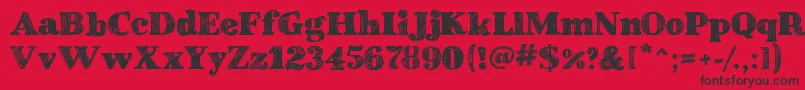 SchoolBookNew Font – Black Fonts on Red Background