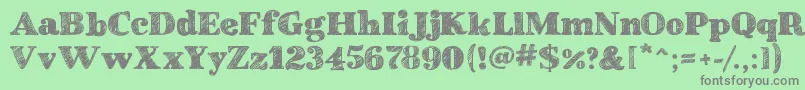 SchoolBookNew Font – Gray Fonts on Green Background