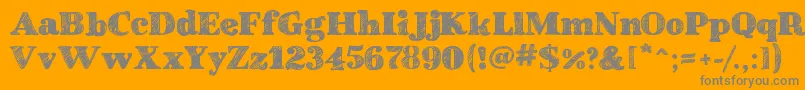 SchoolBookNew Font – Gray Fonts on Orange Background