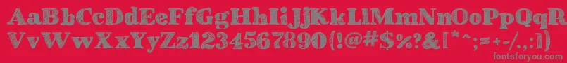 SchoolBookNew Font – Gray Fonts on Red Background