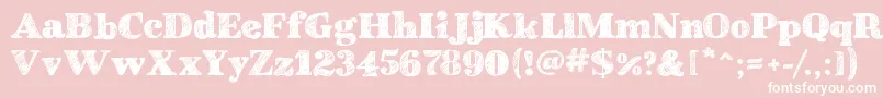 SchoolBookNew Font – White Fonts on Pink Background