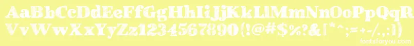 SchoolBookNew Font – White Fonts on Yellow Background