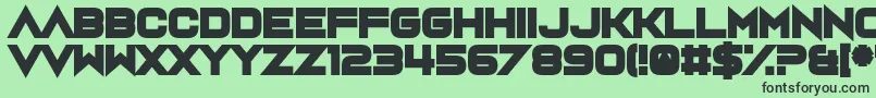 Rumutocu Font – Black Fonts on Green Background