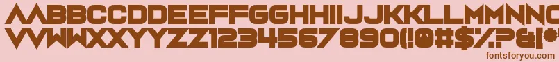 Rumutocu Font – Brown Fonts on Pink Background