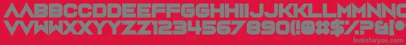 Rumutocu Font – Gray Fonts on Red Background
