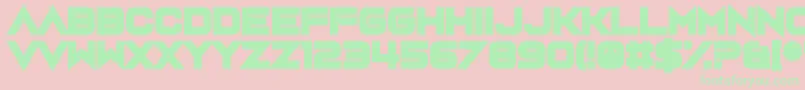Czcionka Rumutocu – zielone czcionki na różowym tle