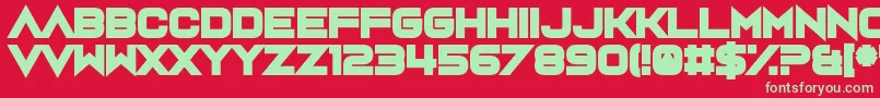 Rumutocu Font – Green Fonts on Red Background