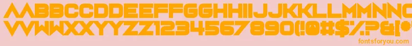 Шрифт Rumutocu – оранжевые шрифты на розовом фоне