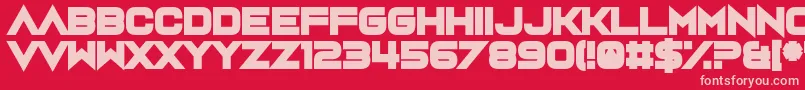 Шрифт Rumutocu – розовые шрифты на красном фоне