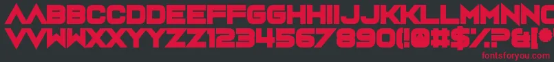 Rumutocu Font – Red Fonts on Black Background