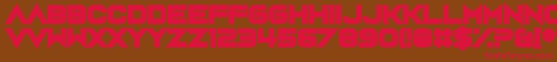 Rumutocu Font – Red Fonts on Brown Background