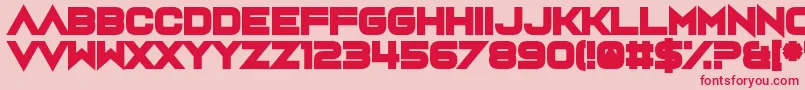 Rumutocu Font – Red Fonts on Pink Background