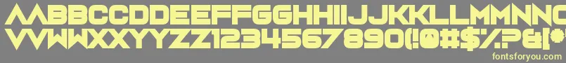 Rumutocu Font – Yellow Fonts on Gray Background