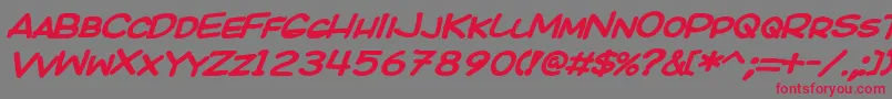 Kicobi Font – Red Fonts on Gray Background