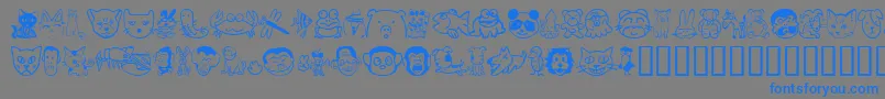 Sakabe Font – Blue Fonts on Gray Background