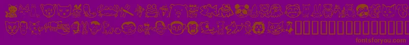 Sakabe Font – Brown Fonts on Purple Background