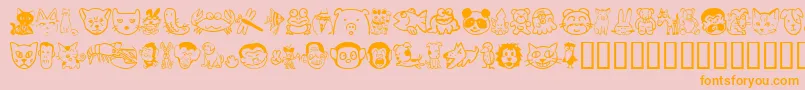 Sakabe Font – Orange Fonts on Pink Background