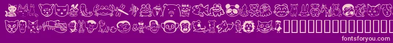 Sakabe Font – Pink Fonts on Purple Background